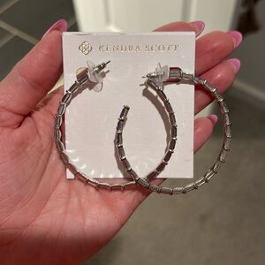 Purple and silver Kendra Scott hoops - never worn